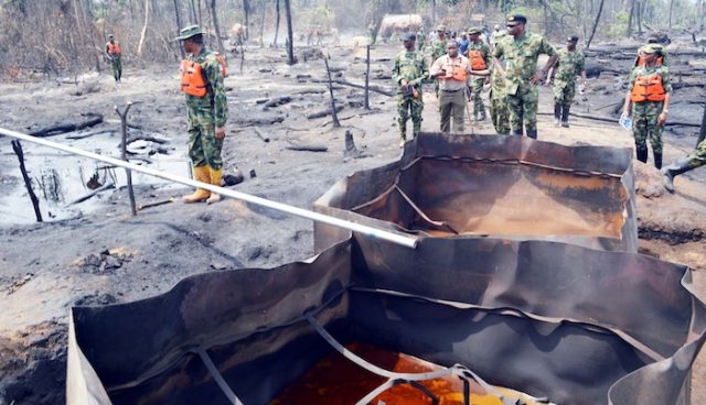 Navy-Destroys-5-Illegal-Refining-Sites-in-Rivers