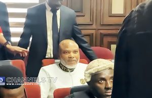 Nnamdi Kanu Defends Self In Court As Lawyers Withdraw From Trial