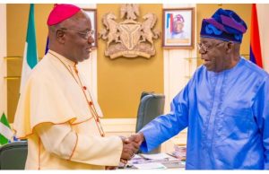 Tinubu Receives Catholic Archbishop Kaigama In Aso Rock