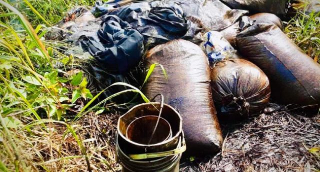 Bagged-stolen-crude-oil
