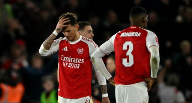Arsenals-English-defender-04-Ben-White-reacts-after-the-English-FA-Cup-quarter-final-football-match