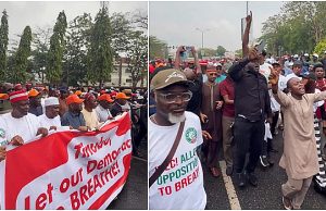 Atiku, Obi, Amaechi, Kwankwaso, Aregbesola, Mark, Others Lead ‘Save Democracy’ Protest