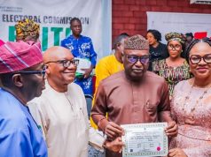 Oyebanji, Deputy Receive Certificates Of Return From INEC