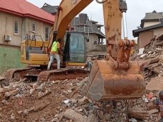 VIDEO: Several Feared Trapped As Two-Storey Building Collapses In Ogun Ajuwon-collapse