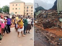 Anambra Building Collapse: Rescuers Recover Body Of Female Victim, Continue Search Anambra-building-collapse-3