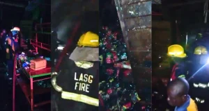 Lagos Market Fire Guts 17 Shops Lagos-Fire-rescue-in-Sabo-ikorodu-Market