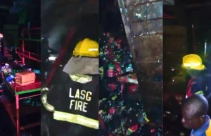 Lagos Market Fire Guts 17 Shops Lagos-Fire-rescue-in-Sabo-ikorodu-Market