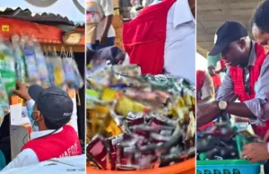 NAFDAC Begins Nationwide Crackdown On Alcoholic Drinks In Sachets, Small PET Bottles NAFDAC-officials-in-market-area-carrying-out-the-sachet-and-pet-bottles-ban-1