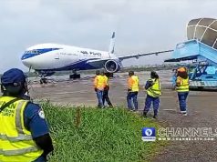 Aircraft Conveying Nigerians From South Africa Arrives In Lagos Nigerians-arrive-from-South-Africa-1
