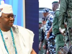 Traditional Rulers Are Not Complicit In Insecurity — Olofin Of Isheri Oba-Bamgbade-and-policemen