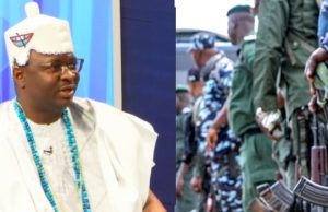 Traditional Rulers Are Not Complicit In Insecurity — Olofin Of Isheri Oba-Bamgbade-and-policemen