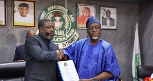 Aina Takes Over As Registrar, Says ‘We Shall Protect Integrity Of JAMB’ Oloyede-and-Aina
