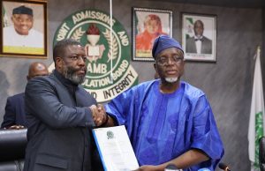 Aina Takes Over As Registrar, Says ‘We Shall Protect Integrity Of JAMB’ Oloyede-and-Aina