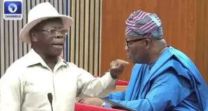 Akpabio Apologises To Oshiomhole Over ‘Unsenatorial’ Remark, Says Truce Remains Oshiomole-and-Akpabio
