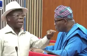 Akpabio Apologises To Oshiomhole Over ‘Unsenatorial’ Remark, Says Truce Remains Oshiomole-and-Akpabio