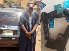 Police Recover Stolen Vehicle, Arrest Two Suspects With Toy Guns, ATM Cards In Niger State Recovered-car-and-ATM