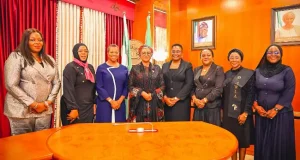 Remi Tinubu Receives NBA President-Elect, Says Women Supporting Women Will Accelerate Growth Remi-Tinubu-Oyinkansola-Badejo-Okusanya-and-her-team-during-a-visit-to-the-state-house