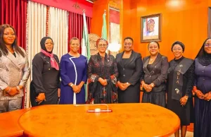 Remi Tinubu Receives NBA President-Elect, Says Women Supporting Women Will Accelerate Growth Remi-Tinubu-Oyinkansola-Badejo-Okusanya-and-her-team-during-a-visit-to-the-state-house