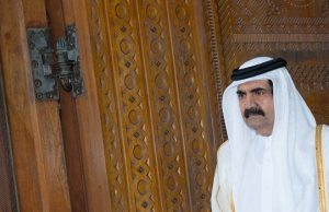Nigeria Condoles Qatar Over Death Of Former Emir Sheikh Hamad (FILES) Qatari Emir Sheikh Hamad bin Khalifa al-Thani awaits for France's President Francois Hollande prior to a welcoming ceremony at the Diwan Emiri as part of a two-day official visit in Doha on June 23, 2013. Qatar's government on July 12, 2026 announced the death of former leader Sheikh Hamad bin Khalifa Al Thani, who led the country from 1995 to 2013. (Photo by BERTRAND LANGLOIS / AFP)