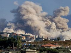 US Resumes Strikes On Iran Over Strait Of Hormuz Smoke rises following an Israeli controlled-explosion on the village of Kfartibnit as seen from Nabatieh in southern Lebanon on July 29, 2026. While violence has declined since the signing of a preliminary US-Iran deal in June and the Lebanon-Israel agreement, Lebanon continues to report intermittent Israeli strikes and artillery shelling on the south. Lebanon's army on July 26 condemned ongoing Israeli military activities that it said were preventing its full deployment under the framework deal. (Photo by Ammar Ammar / AFP) /