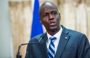 18 Suspects Arrested In Killing Of Haitian President (FILES) In this file photo former Haitian President Jovenel Moise speaks at the swearing in ceremony for Prime Minister Jack Guy Lafontant at the National Palace in Port-au-Prince on February 24, 2017. - The assassins on July 7, 2021 of Haiti's president were "professional" mercenaries who disguised themselves as US agents and may have already left the country, Haiti's ambassador to the United States said. "It was a well-orchestrated attack and those were professionals," Ambassador Bocchit Edmond told reporters. "We have a video and we believe that those are mercenaries." (Photo by Pierre Michel Jean / AFP)