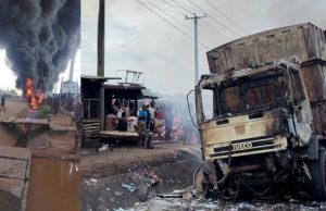 Tanker Explosion At Oluku Market In Benin Leaves Eight Injured, Properties Destroyed oluku-fire-market-benin